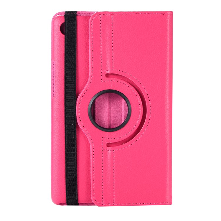 Litchi Skin Rotating Leather Stand Case for Huawei MediaPad M5 8 - Rose-1