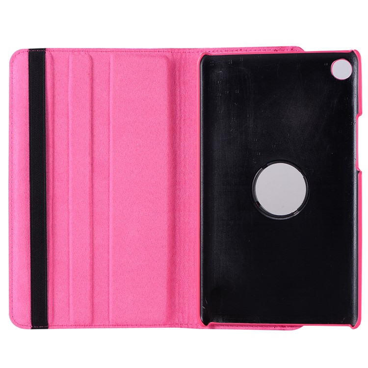 Litchi Skin Rotating Leather Stand Case for Huawei MediaPad M5 8 - Rose-3