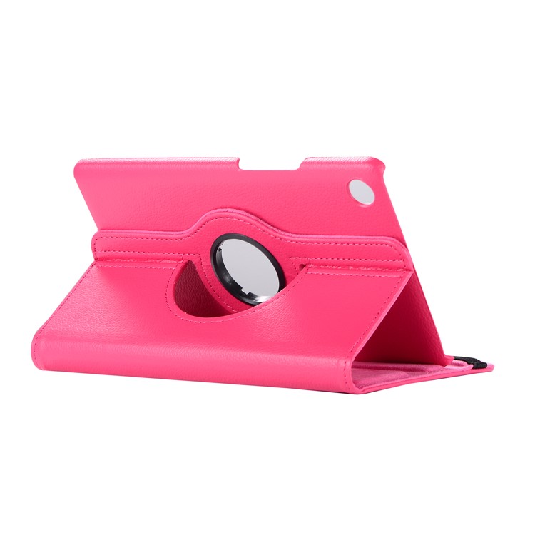 Litchi Skin Rotating Leather Stand Case for Huawei MediaPad M5 8 - Rose-4