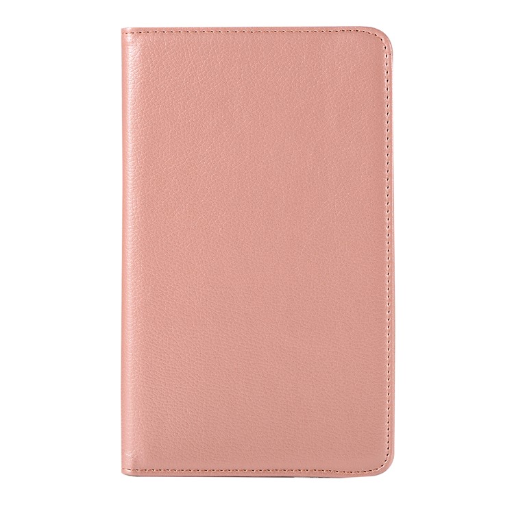 Litchi Skin Leather Shell Cover Case with Rotating Stand for Huawei MediaPad M5 8 - Rose Gold-2