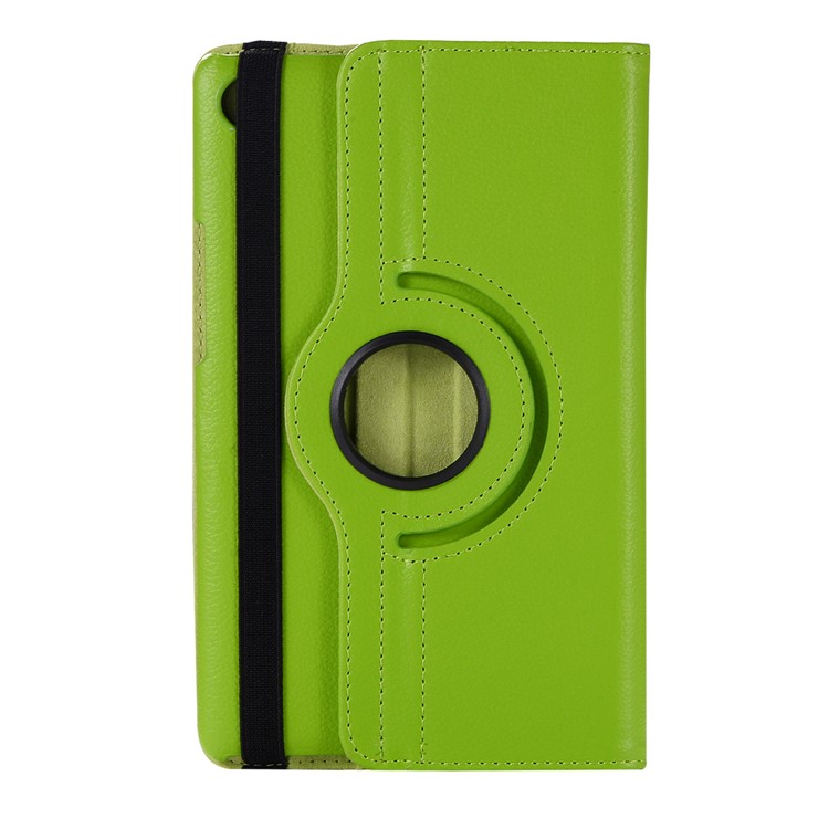 Litchi Skin Leather Cover Shell with Rotating Stand for Huawei MediaPad M5 8 - Green-1