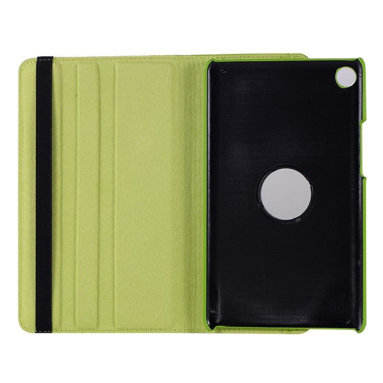 Litchi Skin Leather Cover Shell with Rotating Stand for Huawei MediaPad M5 8 - Green-3