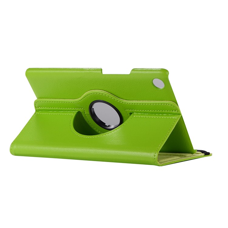 Litchi Skin Leather Cover Shell with Rotating Stand for Huawei MediaPad M5 8 - Green-4