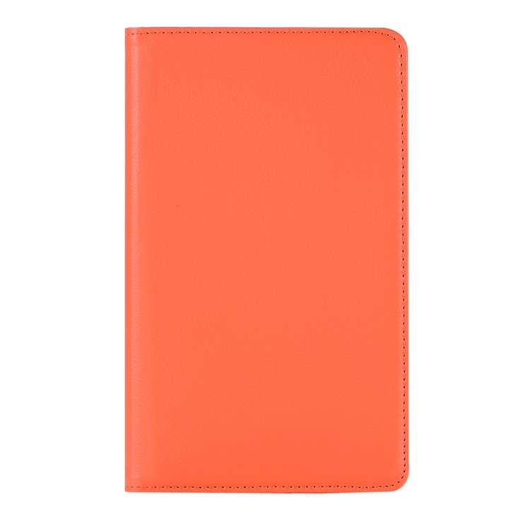 Litchi Skin Leather Protective Case with Rotating Stand for Huawei MediaPad M5 8 - Orange-2