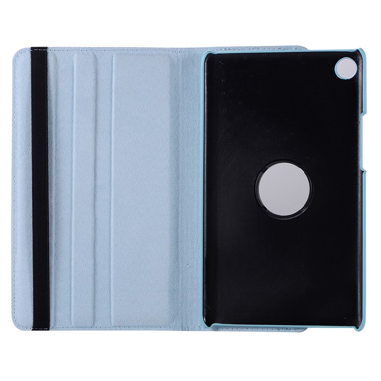 Litchi Skin PU Leather Case with Rotating Stand for Huawei MediaPad M5 8 - Baby Blue-3