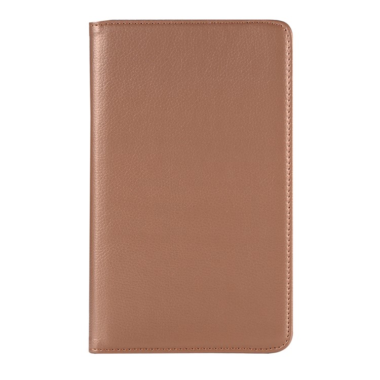Rotating Stand Litchi Skin Leather Case Cover for Huawei MediaPad M5 8 - Mocha Gold-2