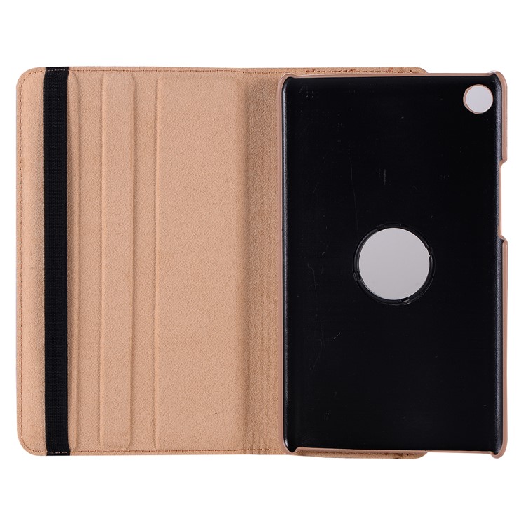 Rotating Stand Litchi Skin Leather Case Cover for Huawei MediaPad M5 8 - Mocha Gold-3