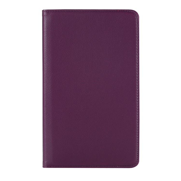 Litchi Peau Coque En Cuir Avec Support Rotatif Pour Huawei Mediapad M5 8 - Violet-2