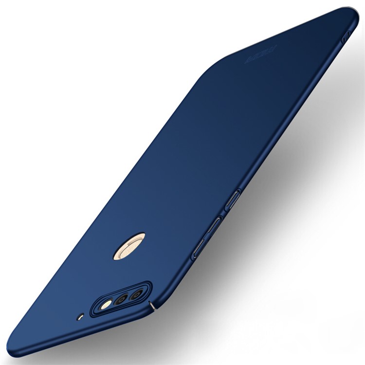 MOFI Shield Frosted Hard Plastic Mobile Phone Case for Huawei Enjoy 8/Honor 7C /Y7 Prime (2018) - Dark Blue-1