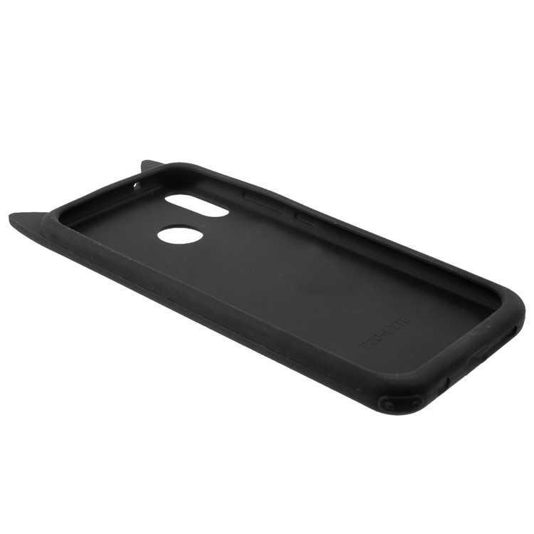 3D Mustache Cat Silicone Cover for Huawei P20 Lite / Nova 3e - Black-8