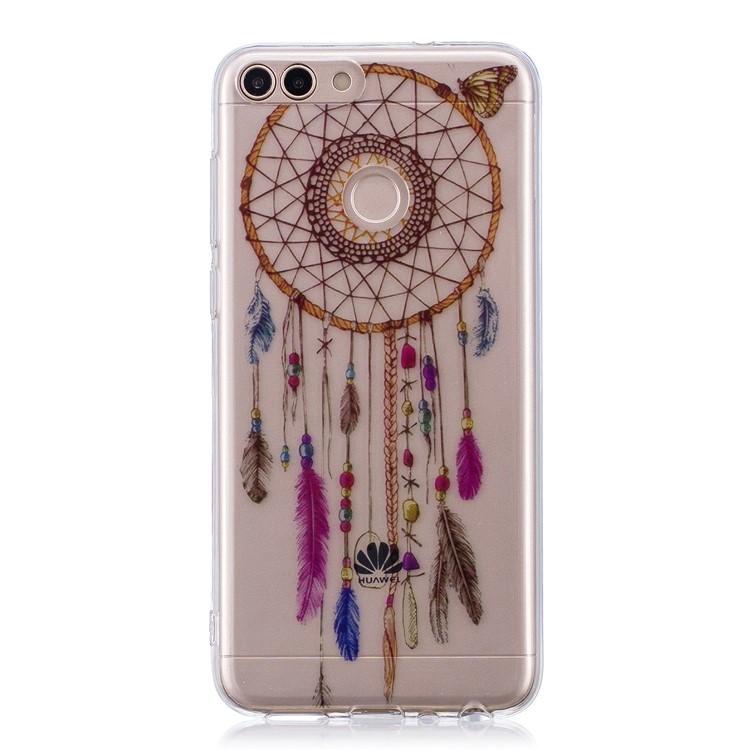 Pattern Printing IMD TPU Soft Phone Casing Cover for Huawei P Smart / Enjoy 7S - Dream Catcher-1
