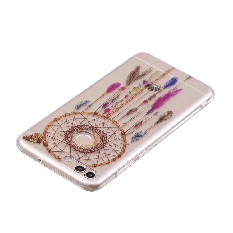 Pattern Printing IMD TPU Soft Phone Casing Cover for Huawei P Smart / Enjoy 7S - Dream Catcher-3