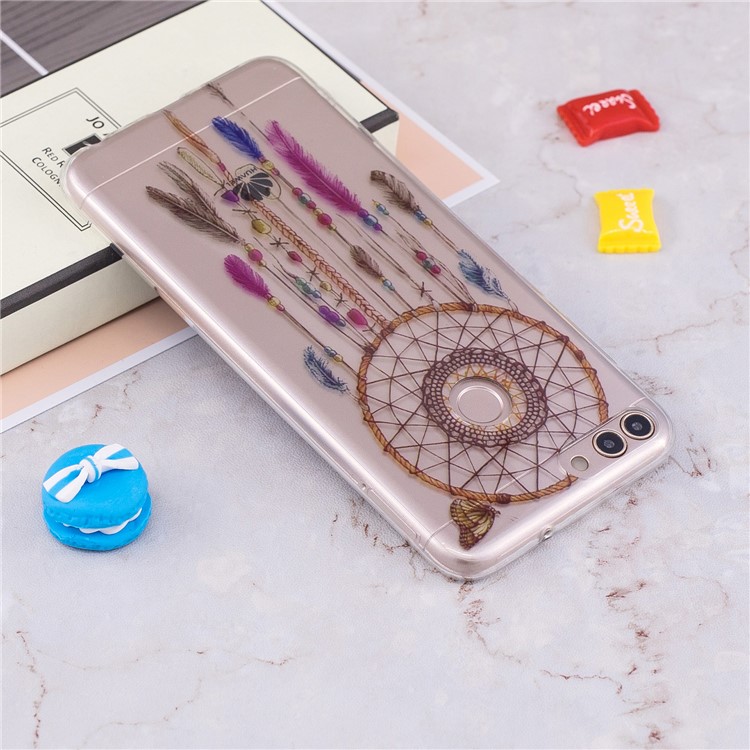 Pattern Printing IMD TPU Soft Phone Casing Cover for Huawei P Smart / Enjoy 7S - Dream Catcher-5