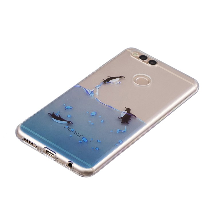 Pattern Printing IMD TPU Case for Huawei Honor 7X - Lovely Penguin-2