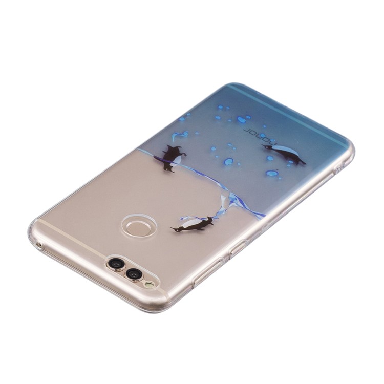 Pattern Printing IMD TPU Case for Huawei Honor 7X - Lovely Penguin-3