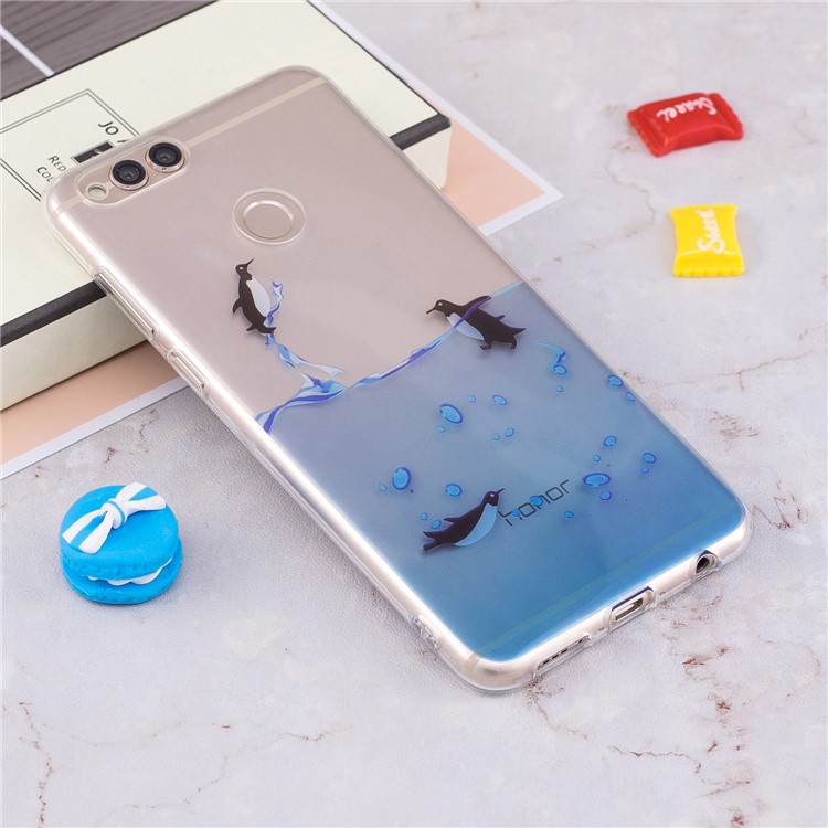 Pattern Printing IMD TPU Case for Huawei Honor 7X - Lovely Penguin-4