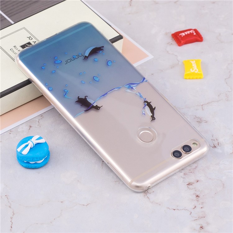 Pattern Printing IMD TPU Case for Huawei Honor 7X - Lovely Penguin-5