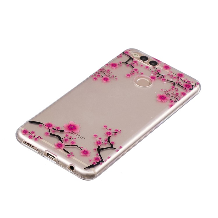 Pattern Printing IMD TPU Back Case for Huawei Honor 7X - Plum Blossom-2