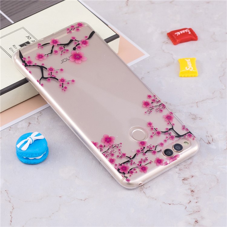 Pattern Printing IMD TPU Back Case for Huawei Honor 7X - Plum Blossom-5