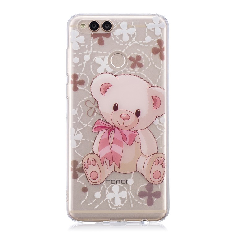 Pattern Printing IMD TPU Shell Cover Case for Huawei Honor 7X - Adorable Bear-1