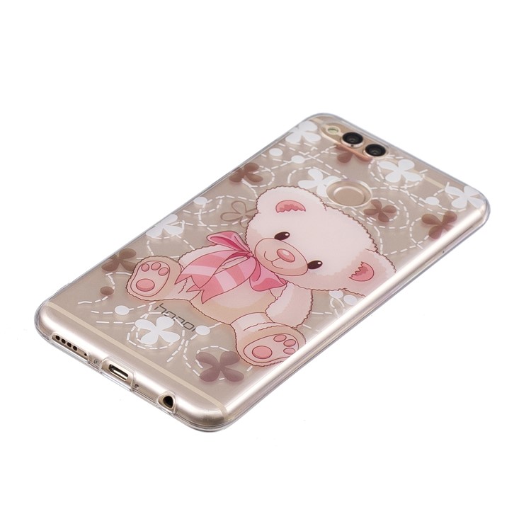 Pattern Printing IMD TPU Shell Cover Case for Huawei Honor 7X - Adorable Bear-2