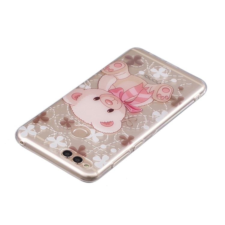 Pattern Printing IMD TPU Shell Cover Case for Huawei Honor 7X - Adorable Bear-3