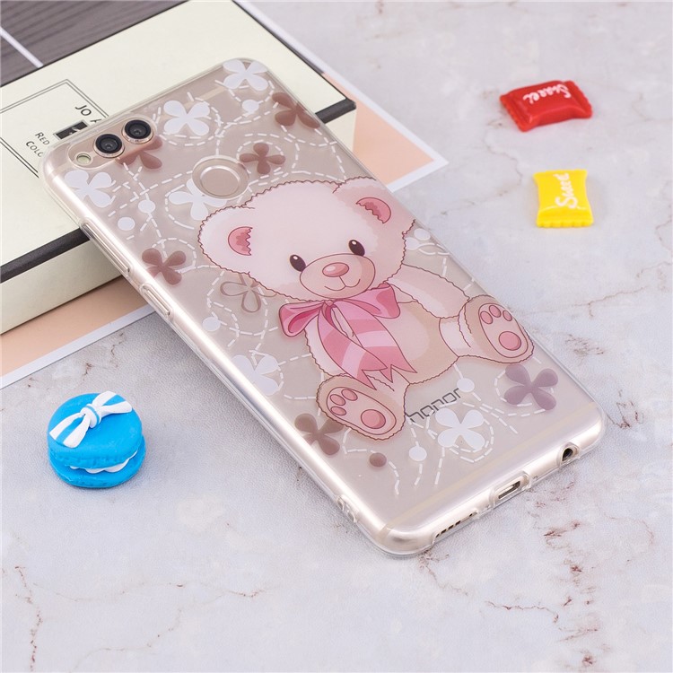Pattern Printing IMD TPU Shell Cover Case for Huawei Honor 7X - Adorable Bear-4