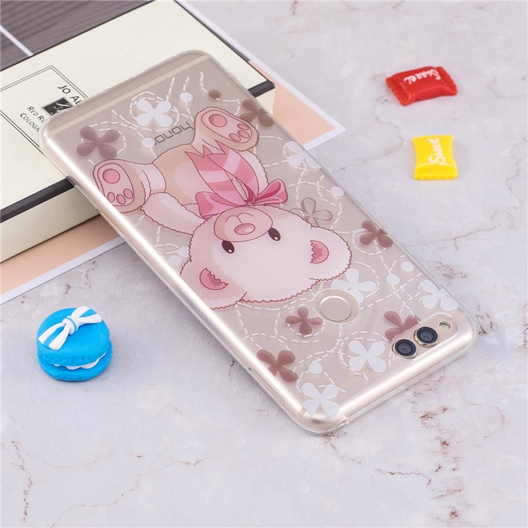 Pattern Printing IMD TPU Shell Cover Case for Huawei Honor 7X - Adorable Bear-5