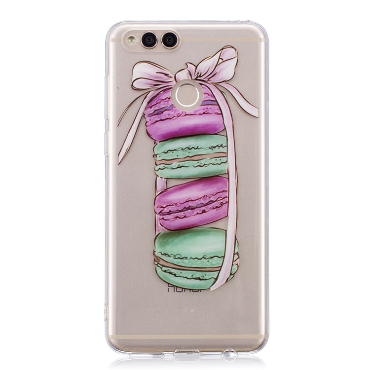Pattern Printing IMD TPU Cover for Huawei Honor 7X - Macaroon Pattern-1