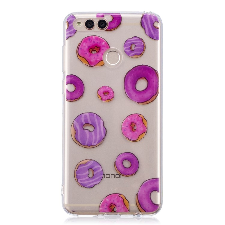 Pattern Printing IMD TPU Case Accessory for Huawei Honor 7X - Doughnut Pattern-1