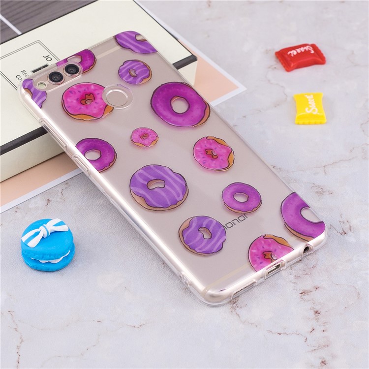 Pattern Printing IMD TPU Case Accessory for Huawei Honor 7X - Doughnut Pattern-4