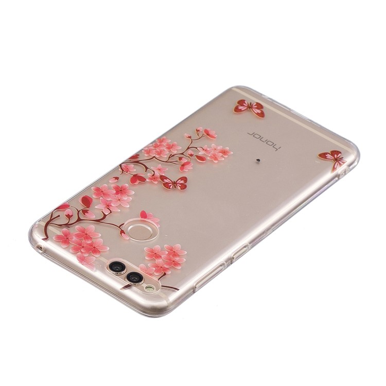 Pattern Printing IMD TPU Flexible Case for Huawei Honor 7X - Flowers Pattern-3