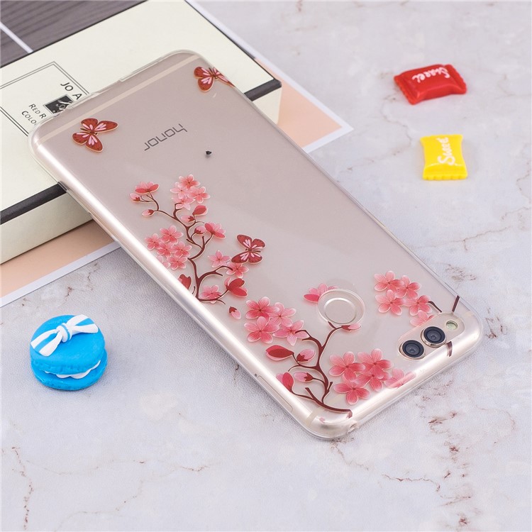 Pattern Printing IMD TPU Flexible Case for Huawei Honor 7X - Flowers Pattern-5