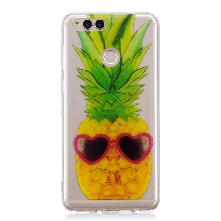 Pattern Printing IMD TPU Soft Case for Huawei Honor 7X - Pineapple Pattern-1