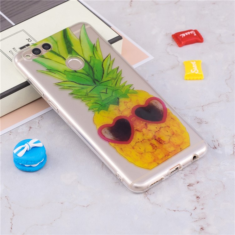 Pattern Printing IMD TPU Soft Case for Huawei Honor 7X - Pineapple Pattern-4