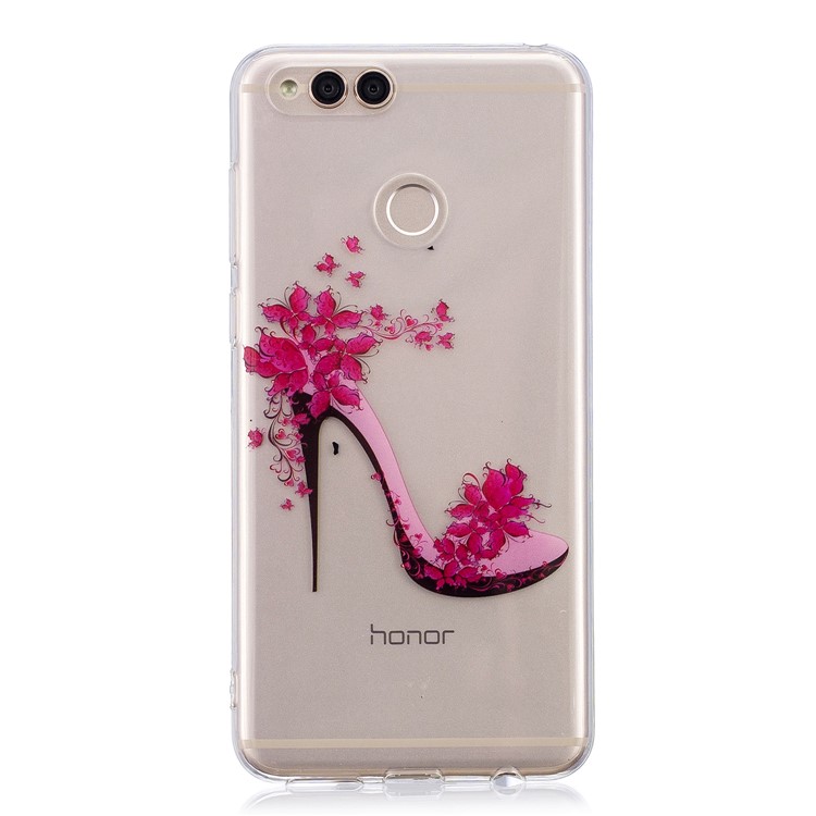 Pattern Printing IMD TPU Case Cover Shell for Huawei Honor 7X - High-heeled Shoe-1