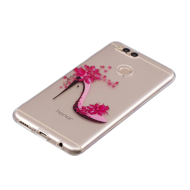 Pattern Printing IMD TPU Case Cover Shell for Huawei Honor 7X - High-heeled Shoe-2