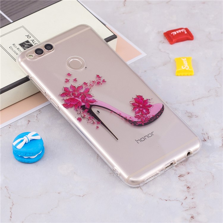 Pattern Printing IMD TPU Case Cover Shell for Huawei Honor 7X - High-heeled Shoe-4