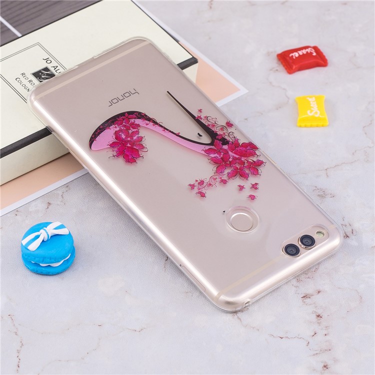 Pattern Printing IMD TPU Case Cover Shell for Huawei Honor 7X - High-heeled Shoe-5