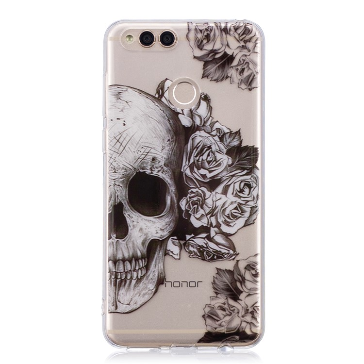Pattern Printing IMD TPU Phone Case Cover for Huawei Honor 7X - Cool Skull-1