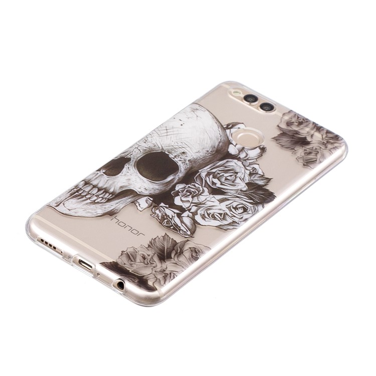 Pattern Printing IMD TPU Phone Case Cover for Huawei Honor 7X - Cool Skull-2