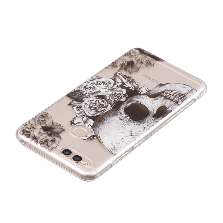 Pattern Printing IMD TPU Phone Case Cover for Huawei Honor 7X - Cool Skull-3