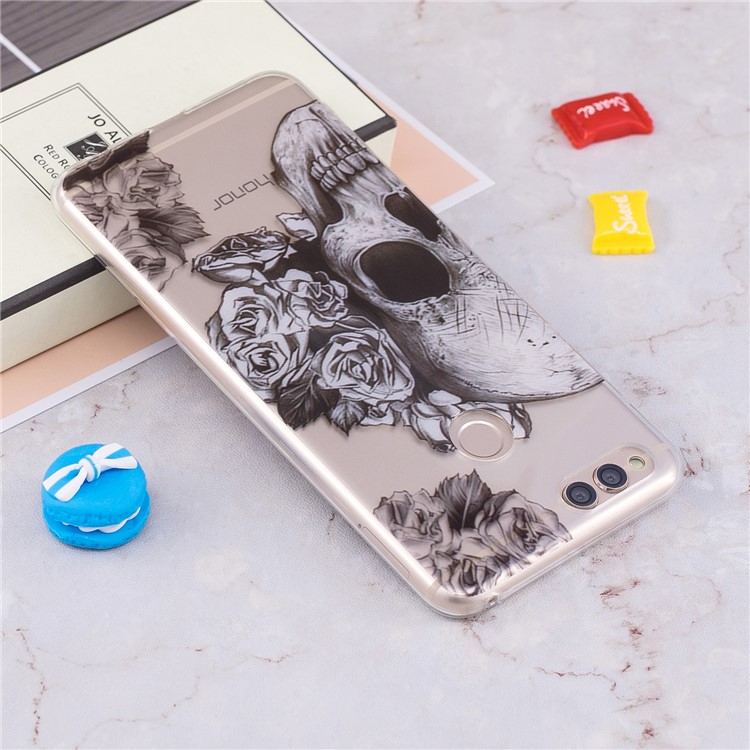 Pattern Printing IMD TPU Phone Case Cover for Huawei Honor 7X - Cool Skull-5