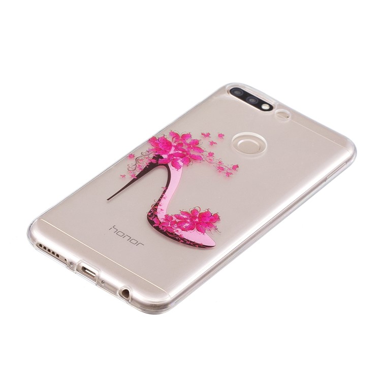 Pattern Printing IMD TPU Case for Huawei Honor 7C / Enjoy 8 - High-heeled Shoe-2