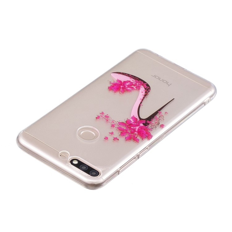 Pattern Printing IMD TPU Case for Huawei Honor 7C / Enjoy 8 - High-heeled Shoe-3