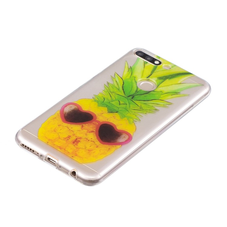 Pattern Printing IMD TPU Cover Case for Huawei Honor 7C / Enjoy 8 /Y7 Prime (2018) - Pineapple Pattern-2