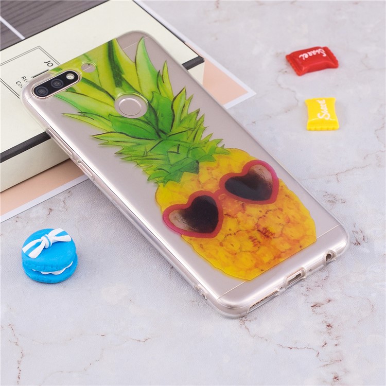 Pattern Printing IMD TPU Cover Case for Huawei Honor 7C / Enjoy 8 /Y7 Prime (2018) - Pineapple Pattern-4