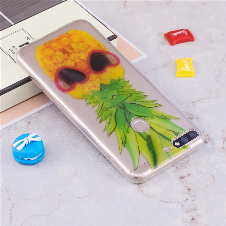 Pattern Printing IMD TPU Cover Case for Huawei Honor 7C / Enjoy 8 /Y7 Prime (2018) - Pineapple Pattern-5