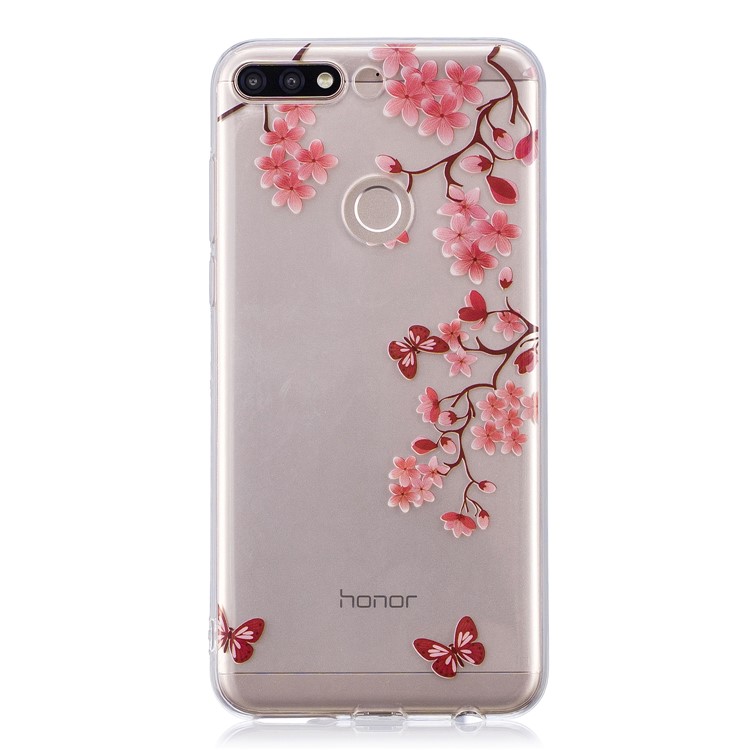 Pattern Printing IMD TPU Cover for Huawei Honor 7C / Enjoy 8 /Y7 Prime (2018) - Flowers Pattern-1