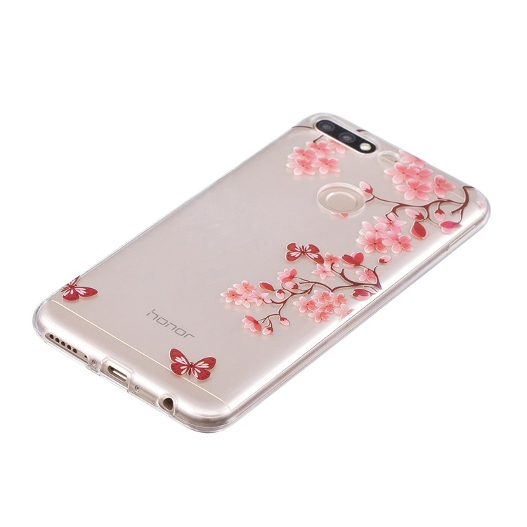 Pattern Printing IMD TPU Cover for Huawei Honor 7C / Enjoy 8 /Y7 Prime (2018) - Flowers Pattern-2